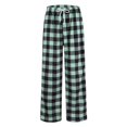 thumbnail image 4 of Mepaouo Women Pajama Pants Warm Plaid Lounge Pj Bottoms Drawstring Wide Leg Sleepwear Sizes S-3X, 4 of 7