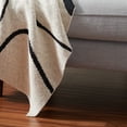thumbnail image 4 of SAFAVIEH Cleon Contemporary Black/Ivory Abstract Cotton Throw, 50" x 60", 4 of 6