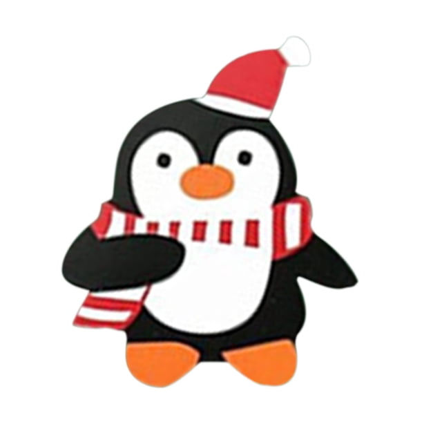 Christmas Gift Cards 50 Pcs Penguin and Snowman Design Paper Decorative Cards for DIY Candy Wrapping and Holiday Crafts