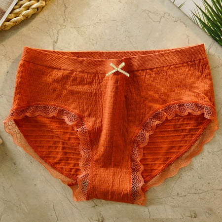Panties for Women Bow Decor Panty Women s Seamless Panties Bubble High Elastic Seamless Cotton Breathable Mid-Waist Hip Lift Breathable Strench Briefs QIPOPIQ Clearance