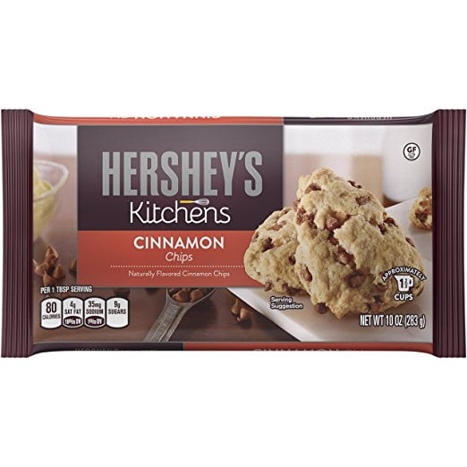 Hershey's Cinnamon Baking Chips, 10 oz bag (4 bags) by