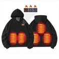 thumbnail image 4 of ToyKingdee Heated Hoodie Sweatshirt 5 Heating Zones Full-Zip Hooded Jacket Boys Girls Youth Winter Electric Heating Sweater, 4 of 8