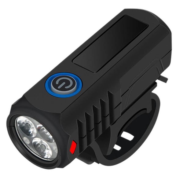 USB Rechargeable Bicycle Light 400mAh 3 LED Modes Compact ABS Headlight For Night Cycling