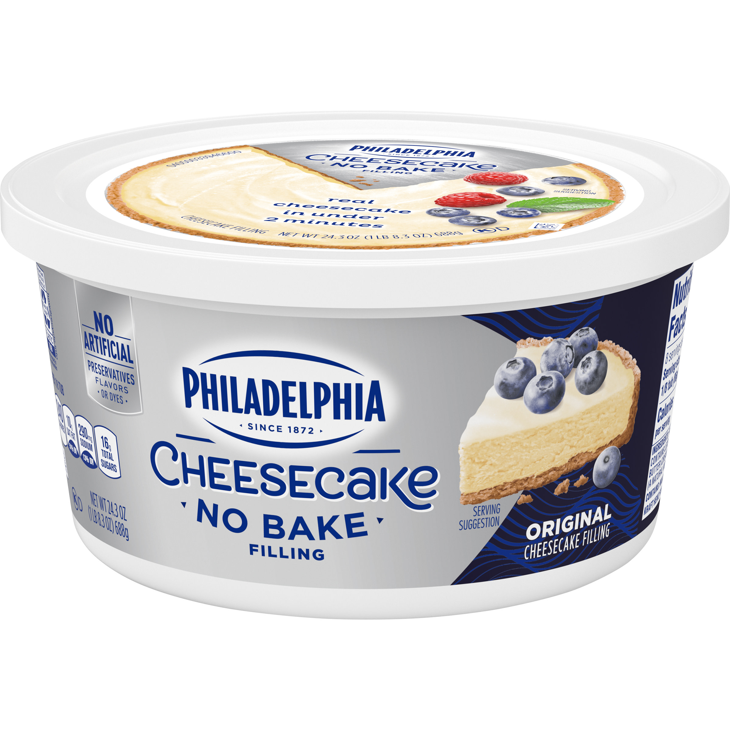 Philadelphia No Bake Cheesecake Filling 24 3 Oz Tub Walmart Com Walmart Com
