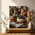 thumbnail image 6 of Pumpkin Grape Olive Oil Canvas Print, Rustic Fall Halloween Art, Farmhouse Seasonal Kitchen Wall Decor, 6 of 8