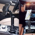 thumbnail image 1 of ifundom Phone Holder Cup Holder Phone Mount Black Removable Simple Design 1Set, 1 of 8