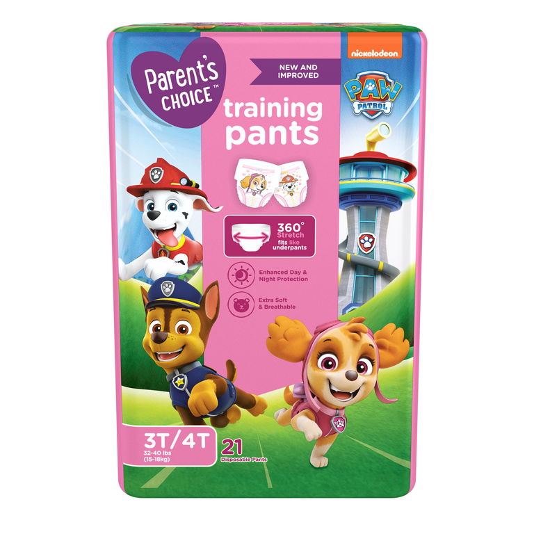 Parent's Choice Paw Patrol Training Pants for Girls, 3T/4T, 21 Count  (Select for More Options) 