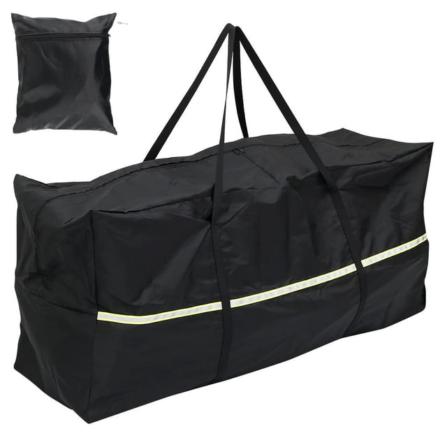 Sac de Rangement pour Coussins de Meubles de Patio Extérieur en Tissu Oxford 210D Robuste avec Poignée et Fermeture Éclair Imperméable Anti-Poussière Protection UV (L-68 X 30 X 20 Pouces)