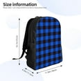 thumbnail image 4 of Haiem Buffalo Plaid Blue Black Backpack - Stylish and Durable 15-inch Laptop Backpack with Waterproof Oxford Fabric, 4 of 8