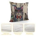 thumbnail image 4 of Shangniulu Cats Pillow Cover 18x18 Inch for Hipster Cute Cats Farmhouse Decorative Throw Pillow Cover for Sofa Couch Home Decoration, 4 of 5