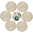 thumbnail image 2 of Juego de 6 manteles individuales redondos resistentes al calor, manteles individuales tejidos, manteles para mesa de comedor, 36 cm, 2 of 7