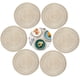 thumbnail image 2 of Mantel individual, juegos de 6, redondo, resistente al calor, mantel individual tejido, manteles para mesa de comedor (36 cm) Namotu MZQ-0819-2, 2 of 7