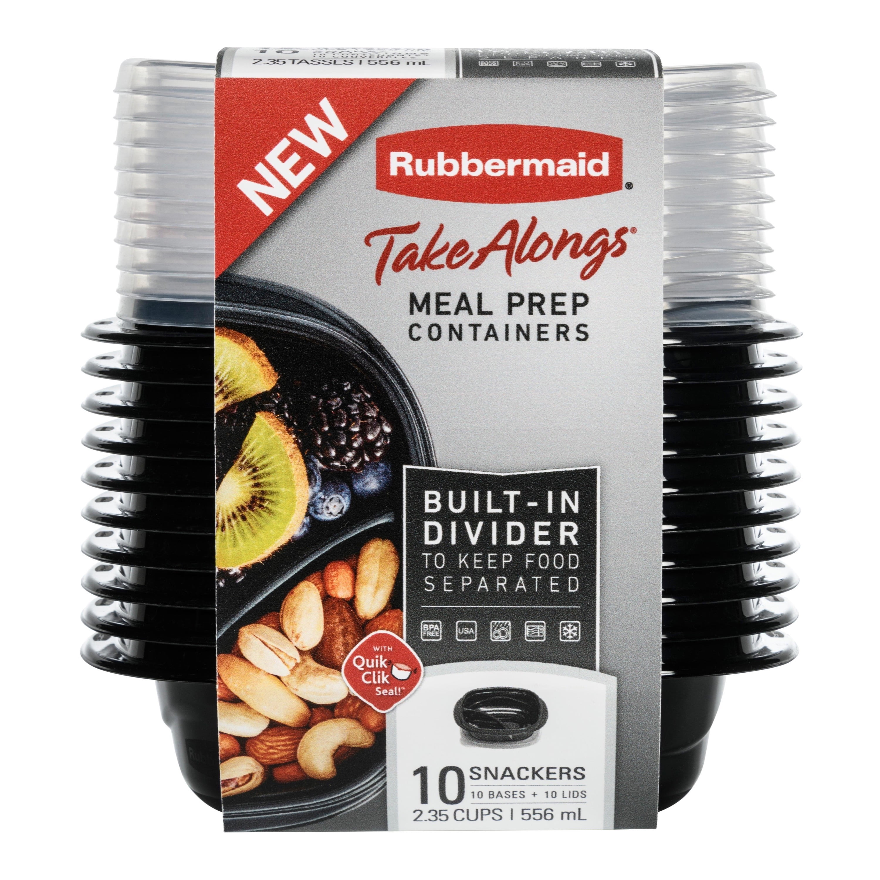 Rubbermaid Take Alongs 50 Piece Food Storage Set with 2 Meal Prep containers 