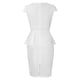 thumbnail image 5 of Puntoco Vestido De Falda Lápiz De Cadera Con Cuello Redondo Y Manga Corta Para Mujer Blanco S,Regalos Para Mujer Joven, 5 of 7