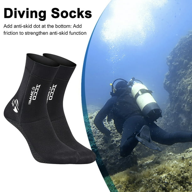 Snorkel Buceo Calcetines de buceo de neopreno de 3 mm Mujeres Hombres Calcetines cálidos de surf de buceo (Negro L) Ndcxsfigh Nuevos Originales