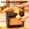 thumbnail image 6 of OUNIN Air Fryer Toaster Oven with Steam Infusion – 12.6QT Compact, Countertop, Fast Preheat with Bake, Toast, Roast, Broil and Warm Options, 60-Minute Timer, Stainless Steel, 6 of 11