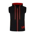 thumbnail image 3 of ZZwxWA Men's Sleeveless Slim Fit Hoodie Vest Zipper Drawstring Gilet Jacket with Pocket Men's Bodybuilding Hood Gym Tank Tops up to 45% Off, 3 of 6