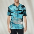 thumbnail image 2 of CCRFTGI Hawaiian Shirt for Men Clearance Cotton Short Sleeve Polo Shirts Summer Black Mens Shirts Beach Palm Trees Graphic Button Down Tee Shirts Mens,Black XL, 2 of 5