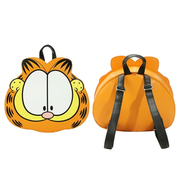 Garfield Character Head Orange 9" Adult Mini Novelty Backpack