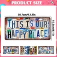 thumbnail image 3 of Decorative Door Sign License Plate Letter Metal Sign Rustic Retro Wall Decor with Assorted Slogans, 3 of 5
