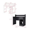 thumbnail image 5 of We Have Furniture Computer Desk Delmar, Office, Smoky Oak, 5 of 6