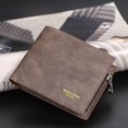 thumbnail image 5 of Cartera corta para hombre, con múltiples posiciones para tarjetas, de cuero, plegable, para monedas, horizontal, moderna, para tarjetas, 5 of 5