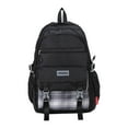 thumbnail image 1 of LILELIS Male Female Students Backpack Casual Multifunctional Backpack Youth Fashion Plaid Schoolbag Backpack Slim Water Bottle, 1 of 5