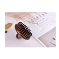 thumbnail image 3 of Tan mujiang Round Shape Tooth-Inserted Handheld Scalp Massager Brush Dimensions: 4.35 x 8.5 cm, 3 of 5