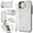 White, variant on ShellTech Phone Case for iPhone 12/12 pro case with Strap Wallet for Women with Card Holder,Red