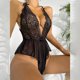 thumbnail image 5 of Gibobby Lencería de encaje Día de San Valentín para mujer Lencería de malla con estampado de moda para mujer, Conjunto de lencería de encaje Día de San Valentín Día de Sa(Negro, XL), 5 of 5