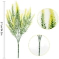 thumbnail image 3 of Artificial Flowers Lavender 4 Bundles Faux Plastic GRNSHTS Indoor Outdoor Lavender Greener Plants Lifelike Fake Flocking Lavender Bouquet for Wedding Home Office Patio Garden Decor (Yellow), 3 of 14