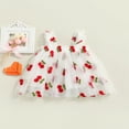 thumbnail image 2 of EIMELI Été Jolie Bébé Filles Robe Douce Bretelles Fleurs Sans Manches Imprimé Dentelle Tutu Robe Rose Marguerite 1-2 Ans, 2 of 7