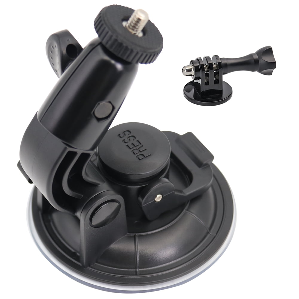 Woleyi Heavy Duty Camera Car Windshield Mount 360 Degree Rotation Metal Ball Joint Suction Cup Mount Holder for Gopro Hero Action Cameras
