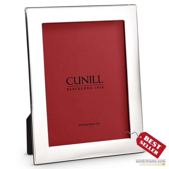 PLAIN Fine Sterling Silver 8x10 Wide 1-inch Border frame by Cunill - 8x10