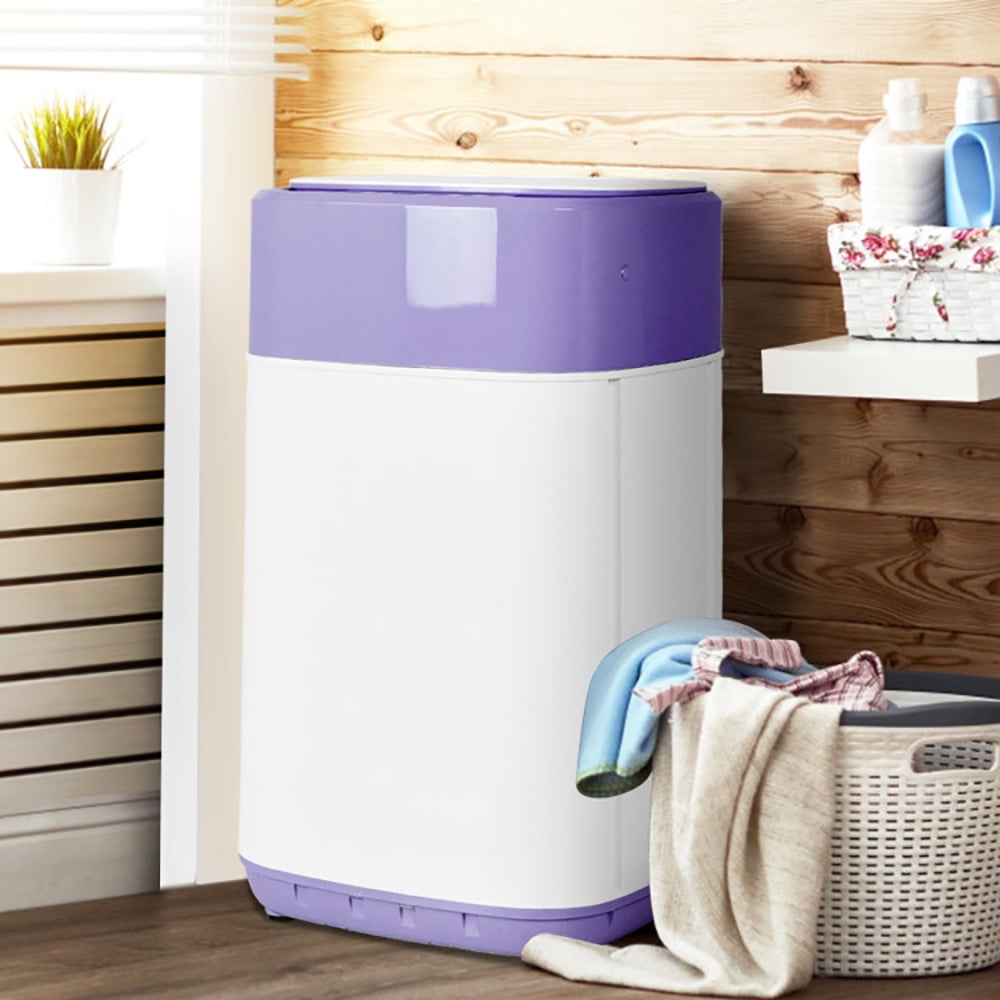 GVN Space Saving Full-Automatic Washer,Washing Machine,8lbs Portable Fully Automatic Washing Machine with Drain Pump-Purple