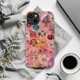 thumbnail image 5 of Bright Whimsical Faces Pattern Phone Case – Cute Fruit, Flower & Mushroom Art for iPhone 16 15 14 13 12 11 Pro Max Mini Cover, 5 of 6