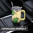 thumbnail image 7 of Yellow Pineapple 40 Oz Tumbler with Handle Lid and Straw, Stainless Steel Double Walled Vacuum Insulated Cup, Cute Anniversary Wedding Birthday Gifts Tumbler for Women Men Friends Outdoor Indoor, 7 of 7