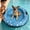 Blue Oval Pet Floating Bed, variant on Oxford Fabric Inflatable Floating Platform, Anti-Pinch & Anti-Bite Printed Float Bed, Foldable Portable Water Float for Dogs, Shared Use for Pets & Owners