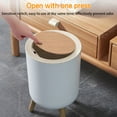 thumbnail image 3 of 10L Trash Can with Press Spring Lid – High-Foot Plastic Garbage Bin for Bathroom, Bedroom, Toilet, Living Room, Desktop Waste Bin, 3 of 9