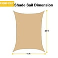 thumbnail image 2 of Khomo Gear 16' x 20' Tan and Beige Rectangle Shade Sail, 2 of 4