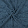 thumbnail image 3 of PiccoCasa Soft Arcylic Farmhouse Tassel Throw Blanket, 50"x60", Navy Blue, 3 of 6