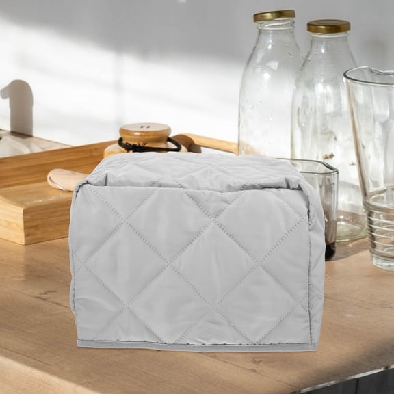 Milisten Bread Machine Toaster Cover 1Pcs Grey Polyester Rectangular Dustproof Wear Resistant For Toaster Appliance