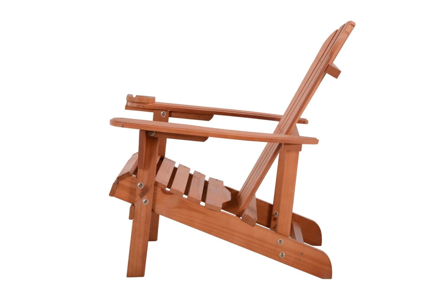 W Unlimited  Earth Collection Adirondack Chair with Phone & Cup Holder, Walnut