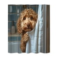 thumbnail image 2 of Tuvgenk Plastic Shower Curtain Dog Multicolor 70.86x59.06in Bathroom Curtain Washable Waterproof Thick Rings Durable, 2 of 6