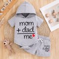 thumbnail image 2 of KPOPLK Newborn Baby Boy Clothes Infant Boy Outfits Baby Hoodie Romper Fall Winter 0 3 6 9 12 18 Months Baby Clothes for Boy(12-18 Months,Grey), 2 of 5