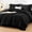 Black-Full, variant on Queen Comforter Set - 7 Pieces Bed In A Bag Size  Luxury With Sheets For All Season Flat Sheet Fitted Pillowcases & Shams Beige