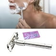 thumbnail image 2 of New Men's Safety Handheld Manual Shaver + Double Edge Safety Razor Blade W/box  Wish019, 2 of 8