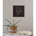 thumbnail image 2 of Maine Home State Map 12x12" Black Metal Wall Art Office Decor Gift Engraved ME, 2 of 2