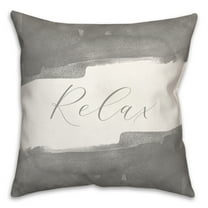 Creative Products Relax Watercolor Gray 18 x 18 Indoor / Outdoor Pillow