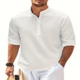 thumbnail image 1 of Chemise Hawaiian Seersucker Cardigan Homme à Manches Longues et Taille, 1 of 5